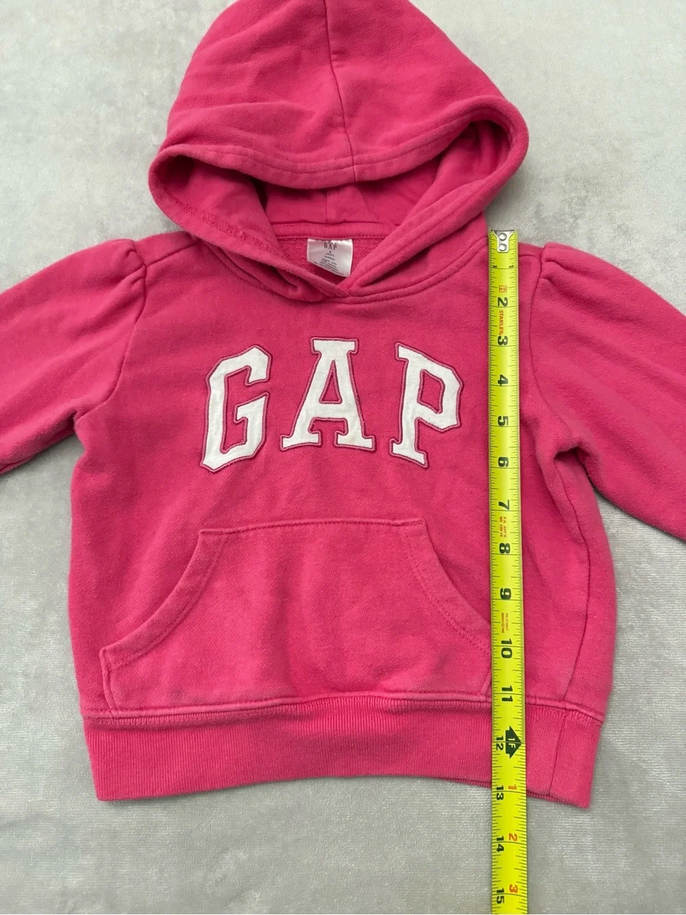 Baby Gap Toddler Girls Pink Pullover Hoodie Sweatshirt Size 2 Years Logo Pocket